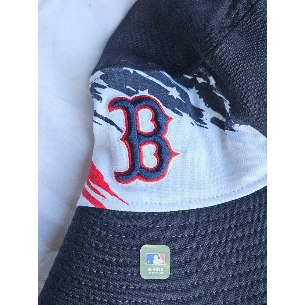 New Era Boston Red Sox Fourth 4th of July‎ Red, White, and Blue Bucket Hat OSFM